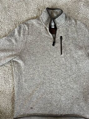 Dockers Men's Heather Gray Half-Zip Pullover Sweater